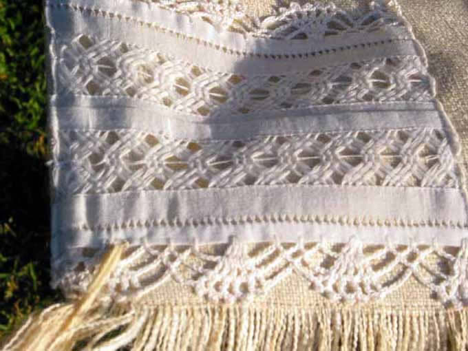 white shawl fringe