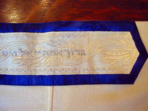 blue prayer shawl